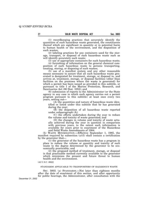 Solid Waste Disposal Act (RCRA) 