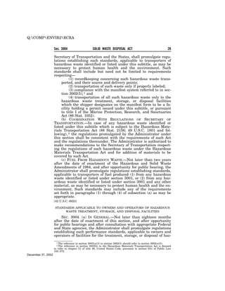 Solid Waste Disposal Act (RCRA) 