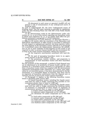 Solid Waste Disposal Act (RCRA) 