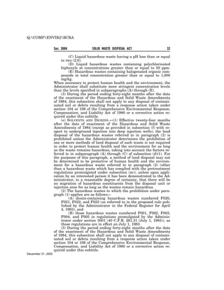 Solid Waste Disposal Act (RCRA) 