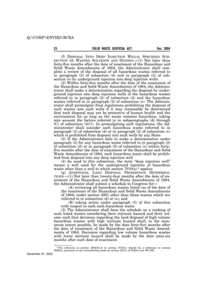 Solid Waste Disposal Act (RCRA) 