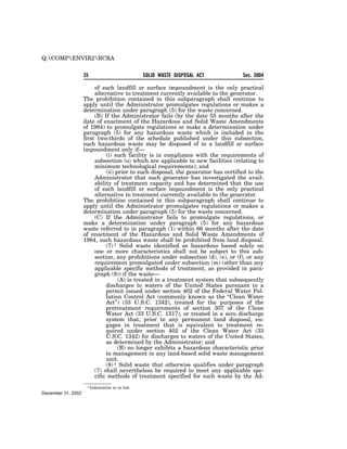 Solid Waste Disposal Act (RCRA) 