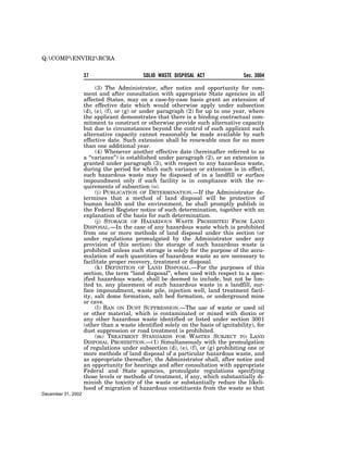 Solid Waste Disposal Act (RCRA) 