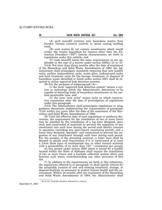 Solid Waste Disposal Act (RCRA) 