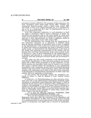 Solid Waste Disposal Act (RCRA) 