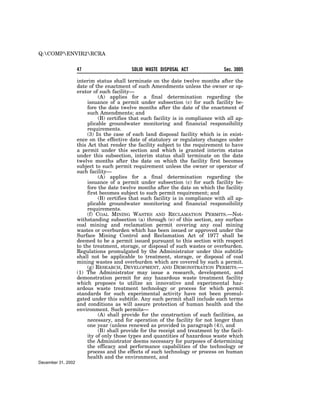 Solid Waste Disposal Act (RCRA) 