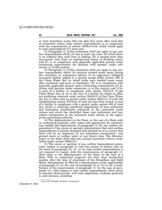 Solid Waste Disposal Act (RCRA) 