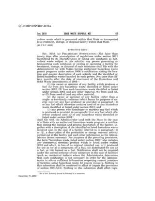 Solid Waste Disposal Act (RCRA) 