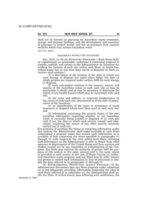 Solid Waste Disposal Act (RCRA) 