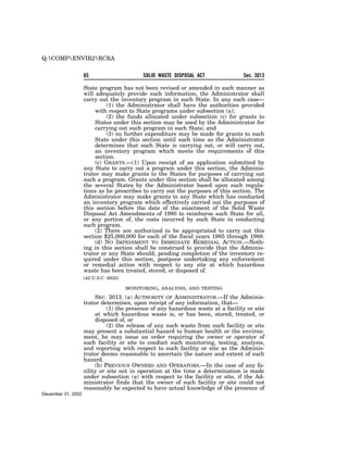 Solid Waste Disposal Act (RCRA) 