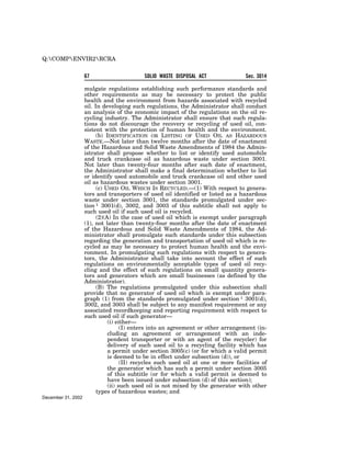 Solid Waste Disposal Act (RCRA) 