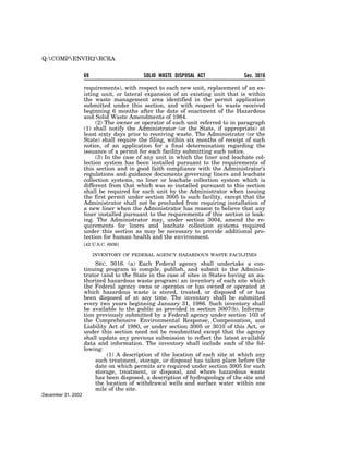 Solid Waste Disposal Act (RCRA) 