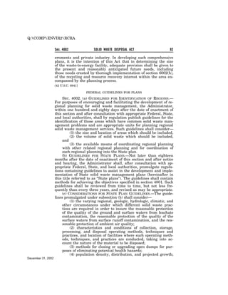 Solid Waste Disposal Act (RCRA) 