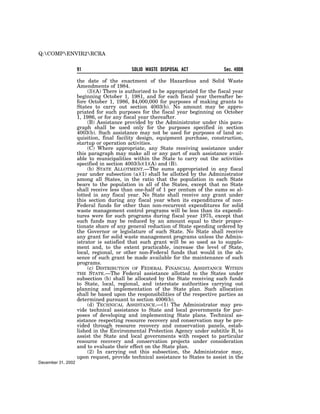 Solid Waste Disposal Act (RCRA) 