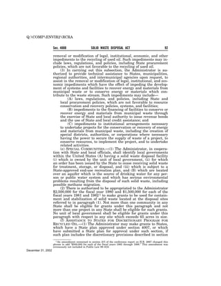 Solid Waste Disposal Act (RCRA) 