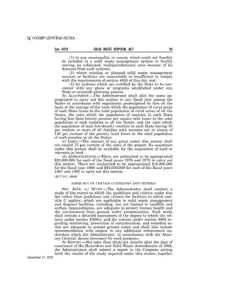 Solid Waste Disposal Act (RCRA) 