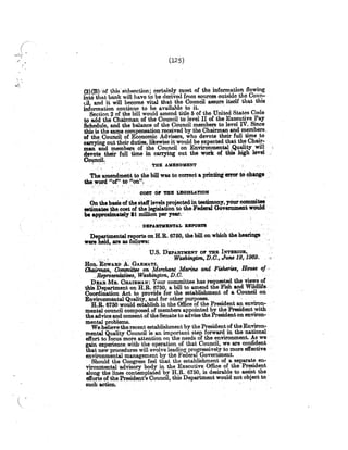 Congressional White Paper on a National Policy for the Environment 