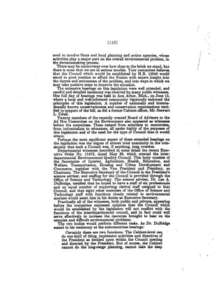 Congressional White Paper on a National Policy for the Environment 