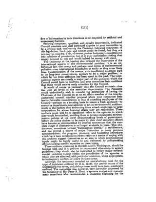 Congressional White Paper on a National Policy for the Environment 