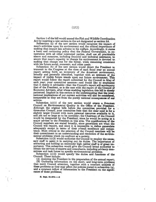 Congressional White Paper on a National Policy for the Environment 