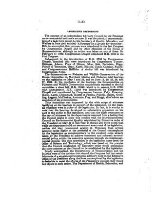 Congressional White Paper on a National Policy for the Environment 