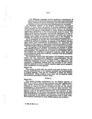 Senate Report on NEPA