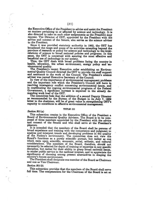 Senate Report on NEPA