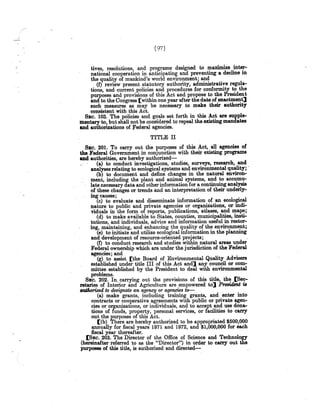 Senate Report on NEPA