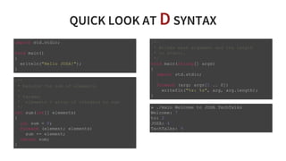 D programming language | PPT