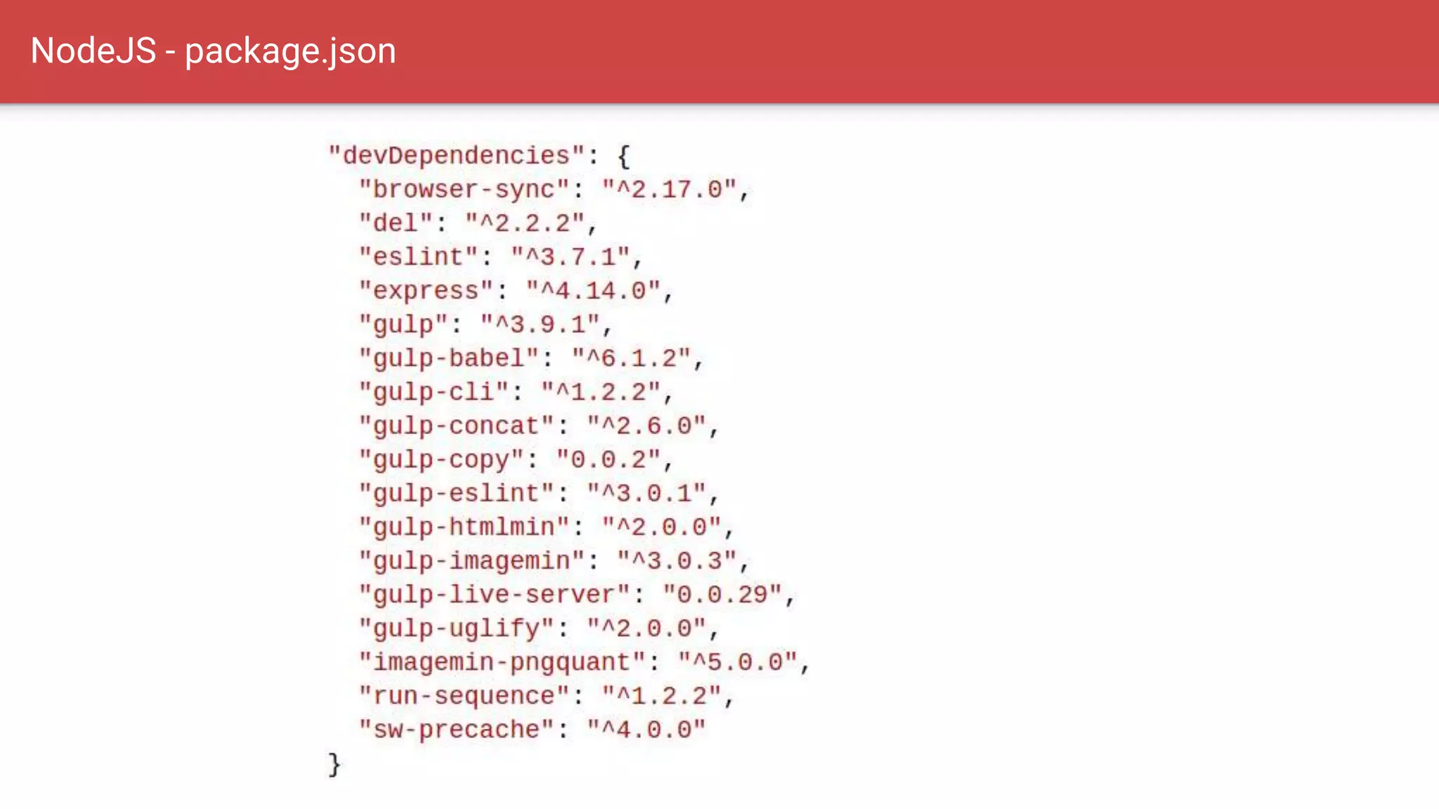 NodeJS - package.json
 