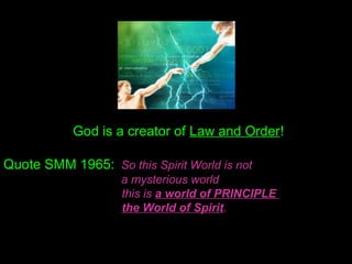 Who is he? Is he not the Reverend Sun Myung Moon,
whom all humankind is to attend as the True Parents?
All secret messages and prophecies are meant to testify
to this very moment and to this hitherto hidden heavenly
secret.
Oh, God! Oh, our protector!
Thank you, we can only thank you!
The Lord's Prayer…
 