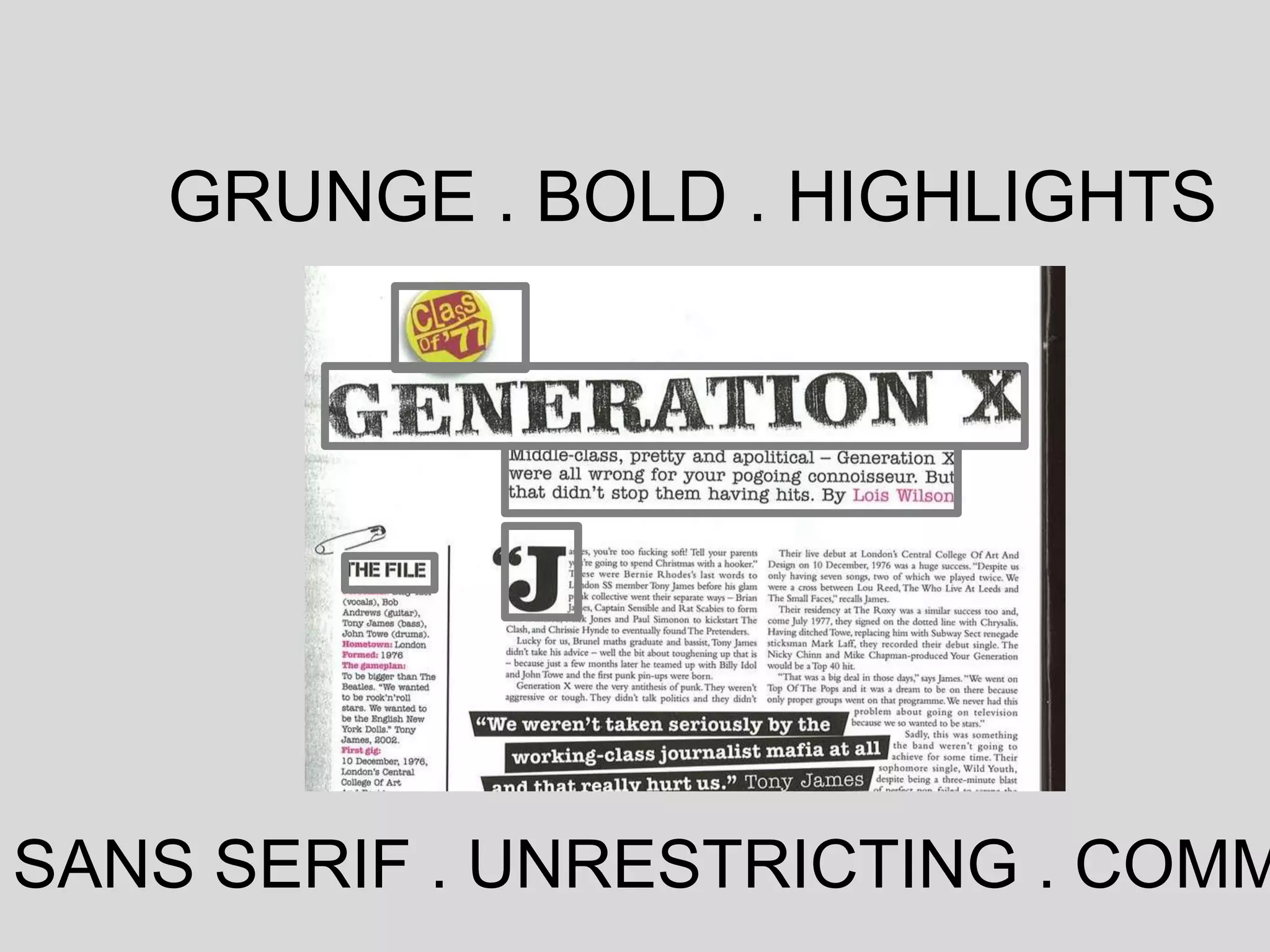 Old band made up of artists and musicians from other bands