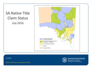 The Native Title Process – Land Tenure & Mapping | PPTX