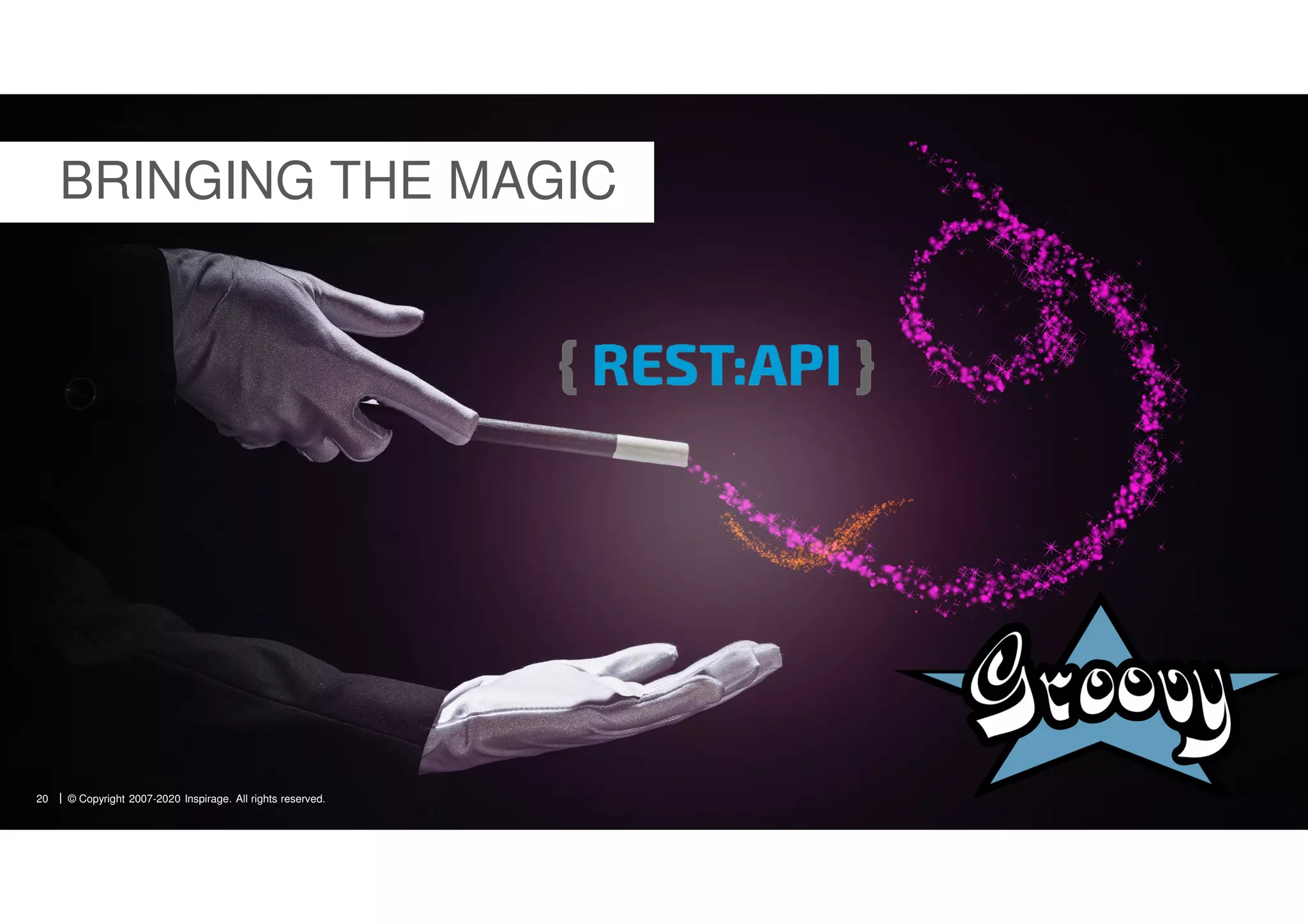 © Copyright 2007-2020 Inspirage. All rights reserved.
BRINGING THE MAGIC
20 © Copyright 2007-2020 Inspirage. All rights reserved.
 