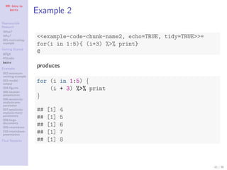 Reproducible Research: An Introduction to knitr | PDF