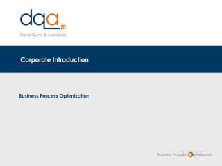 Business Process Optimization  Corporate Introduction 