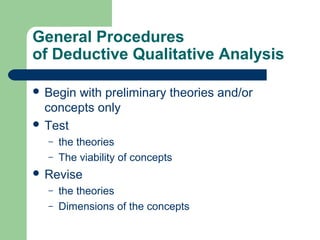 Introduction to Deductive Qualitative Analysis | PPT