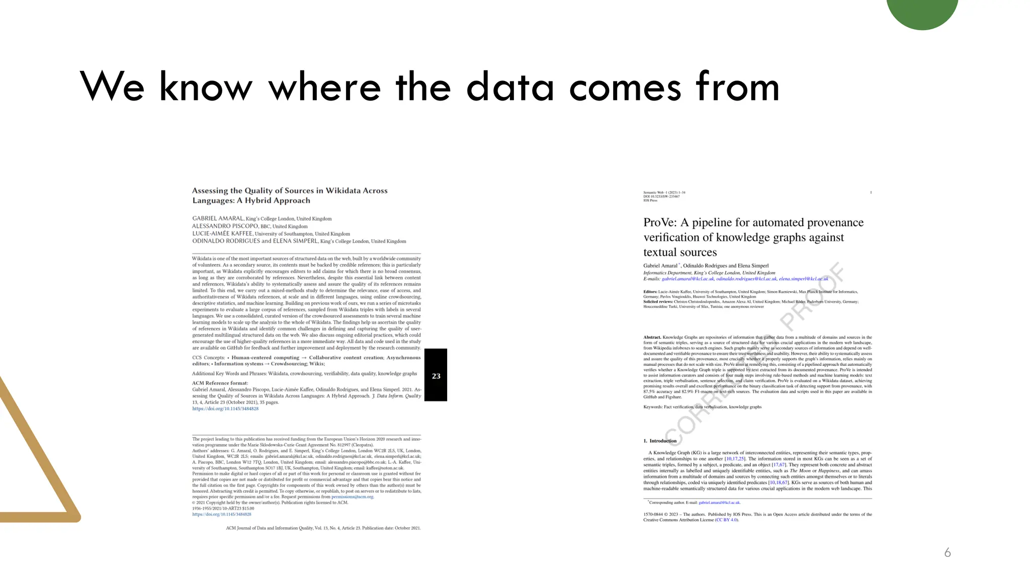 We know where the data comes from
6
 