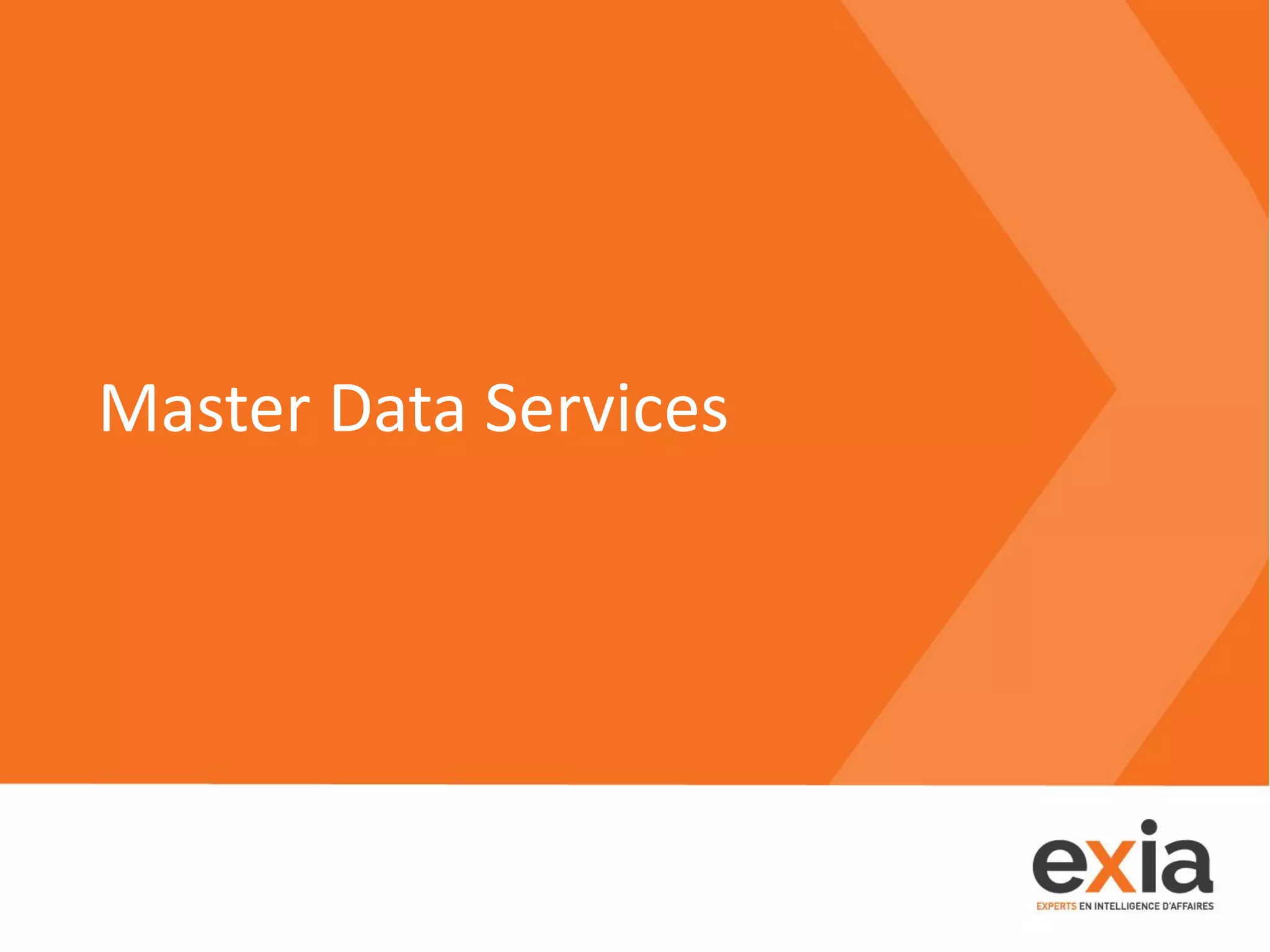 Master Data Services
 