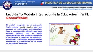 MODELO INTEGRADOR DE LA EDUCACIÓN INFANTIL