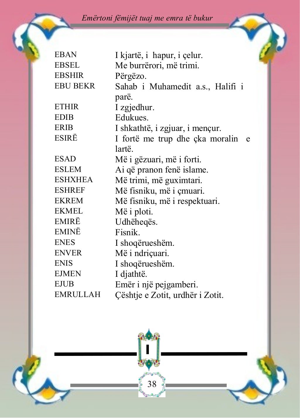 Dr. musli vërbani emërtoni fëmijët me emra të bukur Dr. musli vërbani emërtoni fëmijët me emra të bukur