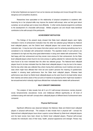 COMPARATIVE STUDY OF ACHIVEMENT MOTIVATION AND SELF CONCEPT AMONG ...