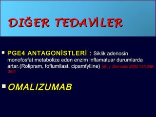 DDIIĞĞEERR TTEEDDAAVVİİLLEERR 
 PPGGEE44 AANNTTAAGGOONNİİSSTTLLEERRİİ :: SSiikklliikk aaddeennoossiinn 
mmoonnooffoossffaatt mmeettaabboolliizzee eeddeenn eennzziimm iinnffllaammaattuuaarr dduurruummllaarrddaa 
aarrttaarr..((RRoolliipprraamm, ffoofflluummiillaasstt, cciippaammffyylllliinnee)) ((BBrr.. jj.. DDeerrmmaattooll 22000022;;114477;;229999-- 
330077)) 
OOMMAALLIIZZUUMMAABB 
 