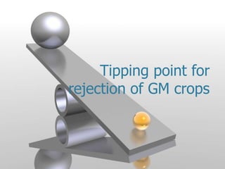 Tipping point for
rejection of GM crops