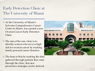 Early Detection for Ovarian Cancer