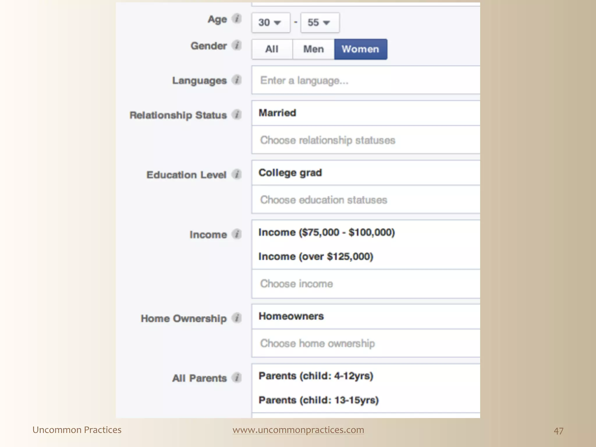 Uncommon  Practices www.uncommonpractices.com 47
 