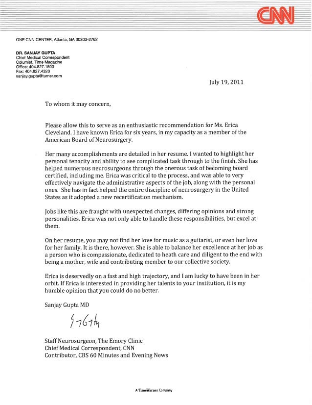 dr sanjay gupta cnn emory university emory letter of recommendation