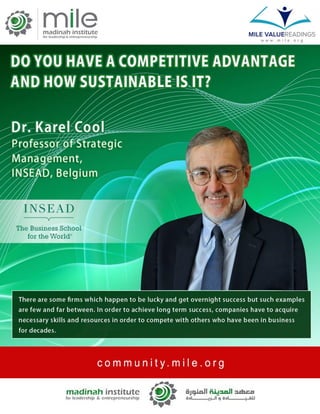 Do you have a competitive advantage and how sustainable is it?
