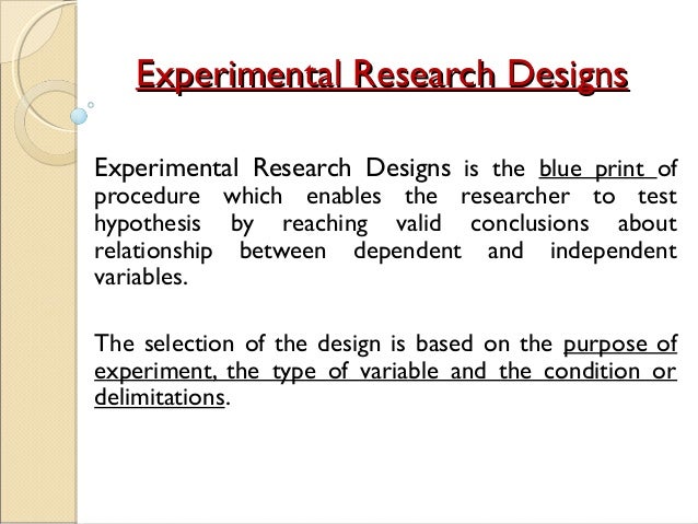 experimental research design nwc 2015 dr brij kishore experimental research design