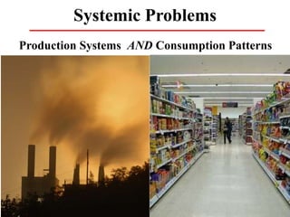 Systemic Problems
Production Systems AND Consumption Patterns
 